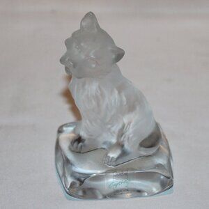 vintage Goebel Crystal Collection terrier puppy dog paperweight 24% Lead Crystal